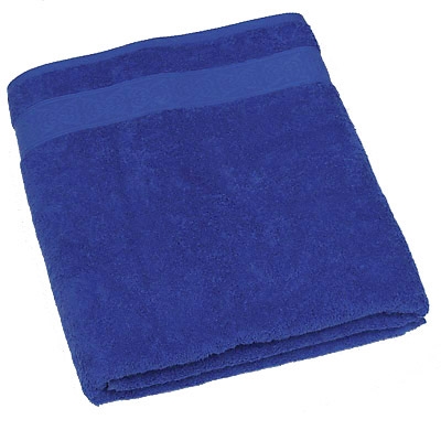 Полотенце махровое "Cleanelly", цвет: синий, 100х150 размеров даже после многократных стирок инфо 3397j.