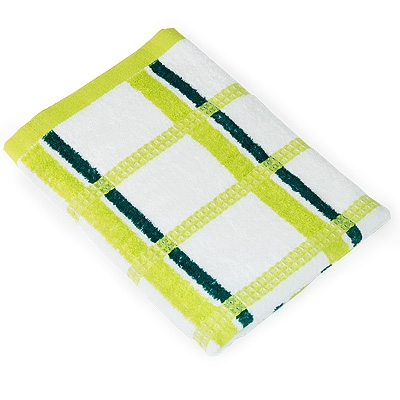 Полотенце махровое "Домино", 70х140, цвет: зеленый Китае по заказу "ТДЛ Текстиль" инфо 3429j.