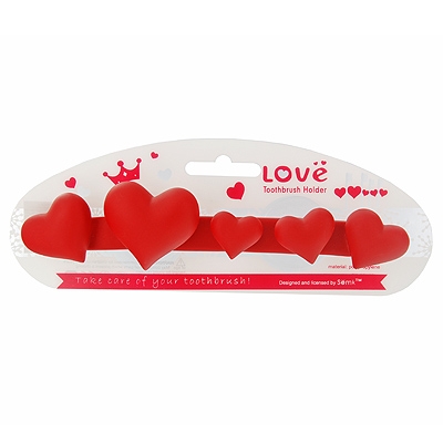 Держатель для зубных щеток "Love", цвет: красный ALL45093 красный Производитель: Китай Артикул: ALL45093 инфо 752k.