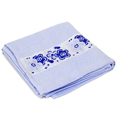 Полотенце махровое "Виола", 35х70, цвет: голубой Китае по заказу ООО "Макситекс" инфо 1023k.