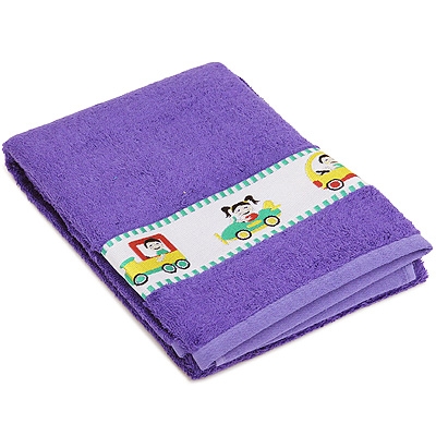 Полотенце детское махровое "Машины", цвет: фиолетовый, 70 см х 130 см см Цвет: фиолетовый Производитель: Турция инфо 1039k.