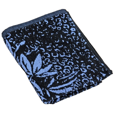 Полотенце махровое "Аврил" 35х70, цвет: черный, голубой Португалии по заказу ООО "МаксиТекс" инфо 1133k.