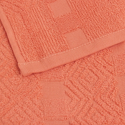 Комплект махровых полотенец "Португалия", цвет: коралловый Португалии по заказу ООО "МаксиТекс" инфо 1196k.