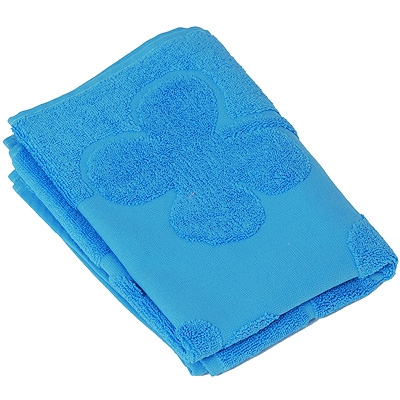 Полотенце махровое "Цветы" для ног, цвет: ярко-голубой, 50 см х 70 см гр/м2 Цвет: ярко-голубой Изготовитель: Турция инфо 1250k.