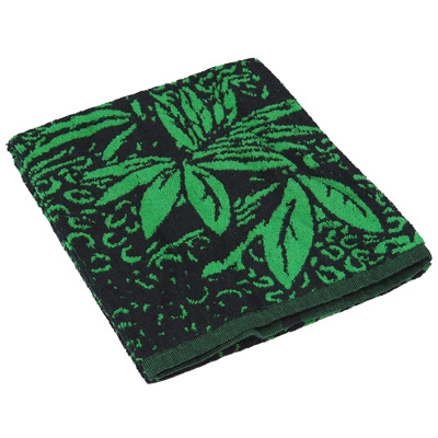 Полотенце махровое "Аврил" 50х90, цвет: черно-зеленый Португалии по заказу ООО "МаксиТекс" инфо 1269k.