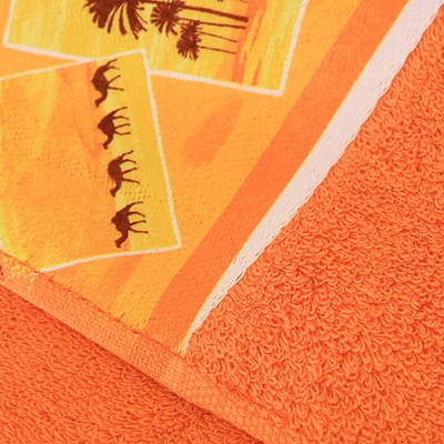 Полотенце махровое "Каракумы", 35х70, цвет: оранжевый Китае по заказу ООО "МаксиТекс" инфо 1325k.