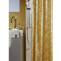 Штора декоративная для ванной комнаты (FACETTE-золот) 180х200см 2010 г инфо 1399k.