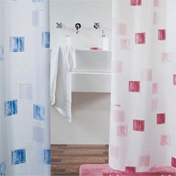 Штора декоративная для ванной комнаты (MILANO-рубин), 240x180 см 2010 г инфо 1443k.
