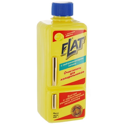 Очиститель для холодильников "Flat", с ароматом лимона, 400 г г Производитель: Россия Товар сертифицирован инфо 4619b.