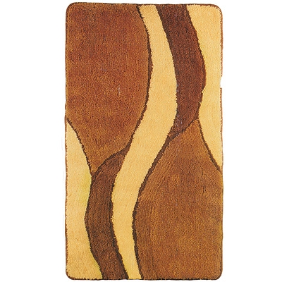Коврик "Волны", цвет: коричневый, 45 см х 75 см высокое качество и современный дизайн инфо 4654b.