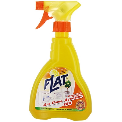 Очиститель "Flat" для плит, духовок, СВЧ, с ароматом лимона, 480 г г Производитель: Россия Товар сертифицирован инфо 4895b.