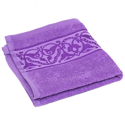 Полотенце махровое "Cleanelly" 30х30, цвет: фиолетовый размеров даже после многократных стирок инфо 9786l.