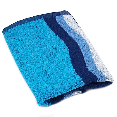 Полотенце махровое "Бриз" 60х130, цвет: синий, голубой Китае по заказу ООО "МаксиТекс" инфо 9859l.