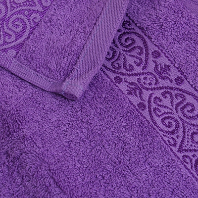 Полотенце махровое "Cleanelly" 30х60, цвет: фиолетовый размеров даже после многократных стирок инфо 224m.