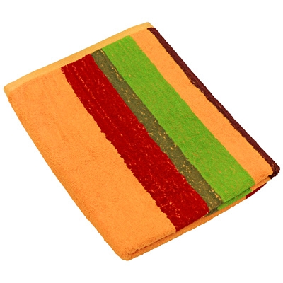 Полотенце махровое "Любимый дом" цвет: оранжевый в полоску, 60х130 но и за ее пределами инфо 8732m.