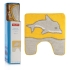 Коврик "Дельфин", цвет: желтый, 45 см х 45 см высокое качество и современный дизайн инфо 2440a.