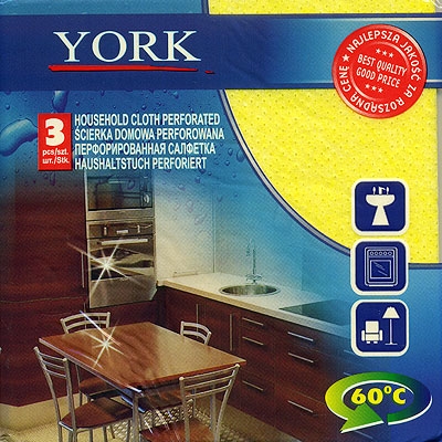 Салфетка перфорированная, 3 шт York 2010 г ; Упаковка: пакет инфо 2125c.