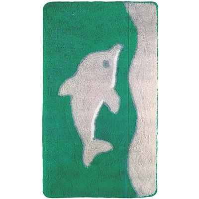 Коврик "Дельфин", цвет: зеленый, 45 см х 75 см высокое качество и современный дизайн инфо 13857c.