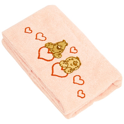 Полотенце махровое "Towel" с вышивкой, 50х100, цвет: персиковый персиковый Производитель: Турция Артикул: 47816 инфо 5167e.